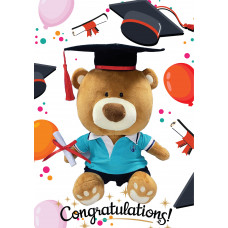 Graduation Teddy Bear (With Cap + Certificate)　