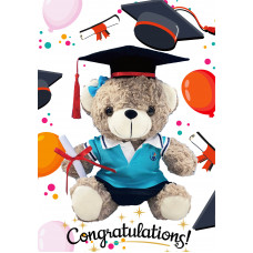 Graduation Teddy Bear (With Cap + Certificate)　